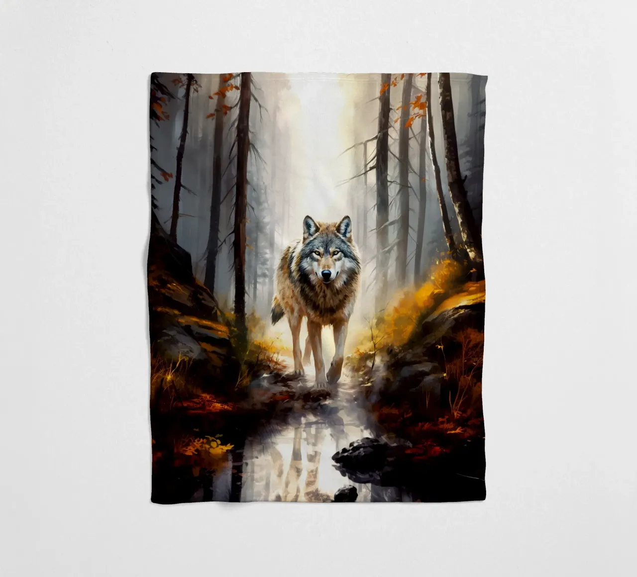 Wolf Forest 4 Fleecedecke von Mateo