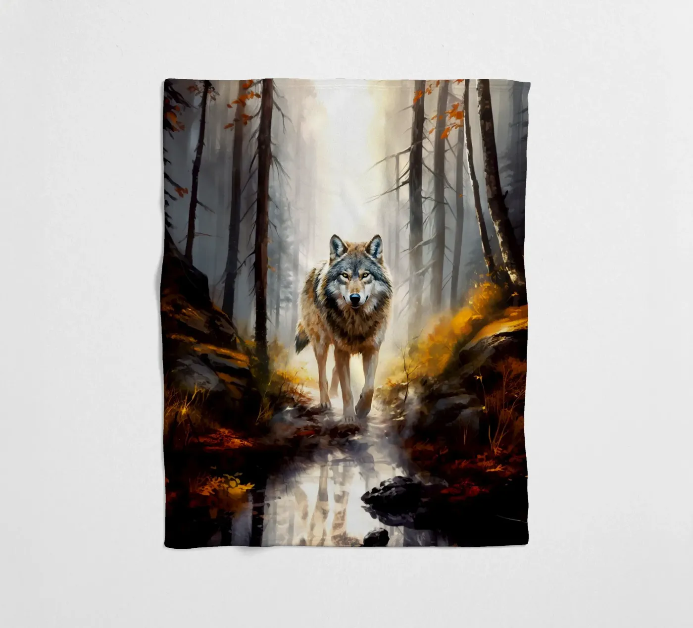 Wolf Forest 4 Fleecedecke von Mateo
