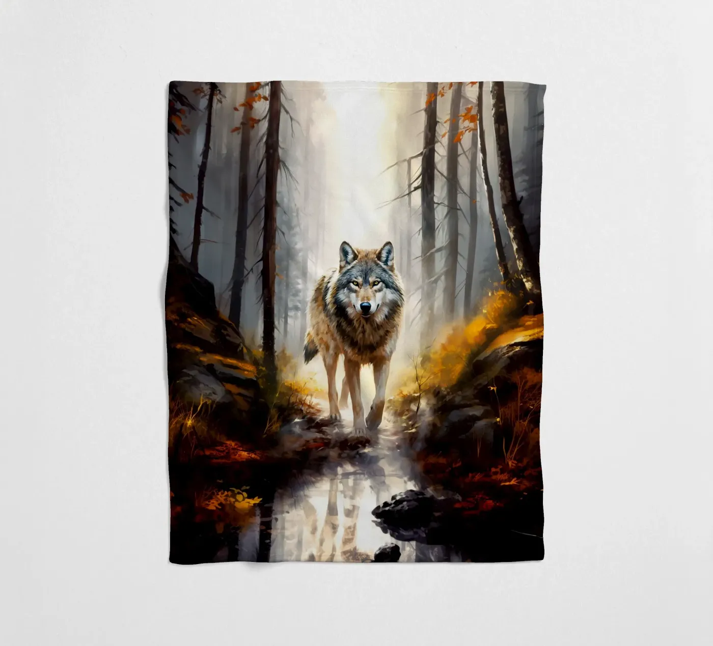 Wolf Forest 4 coperta in pile da Mateo