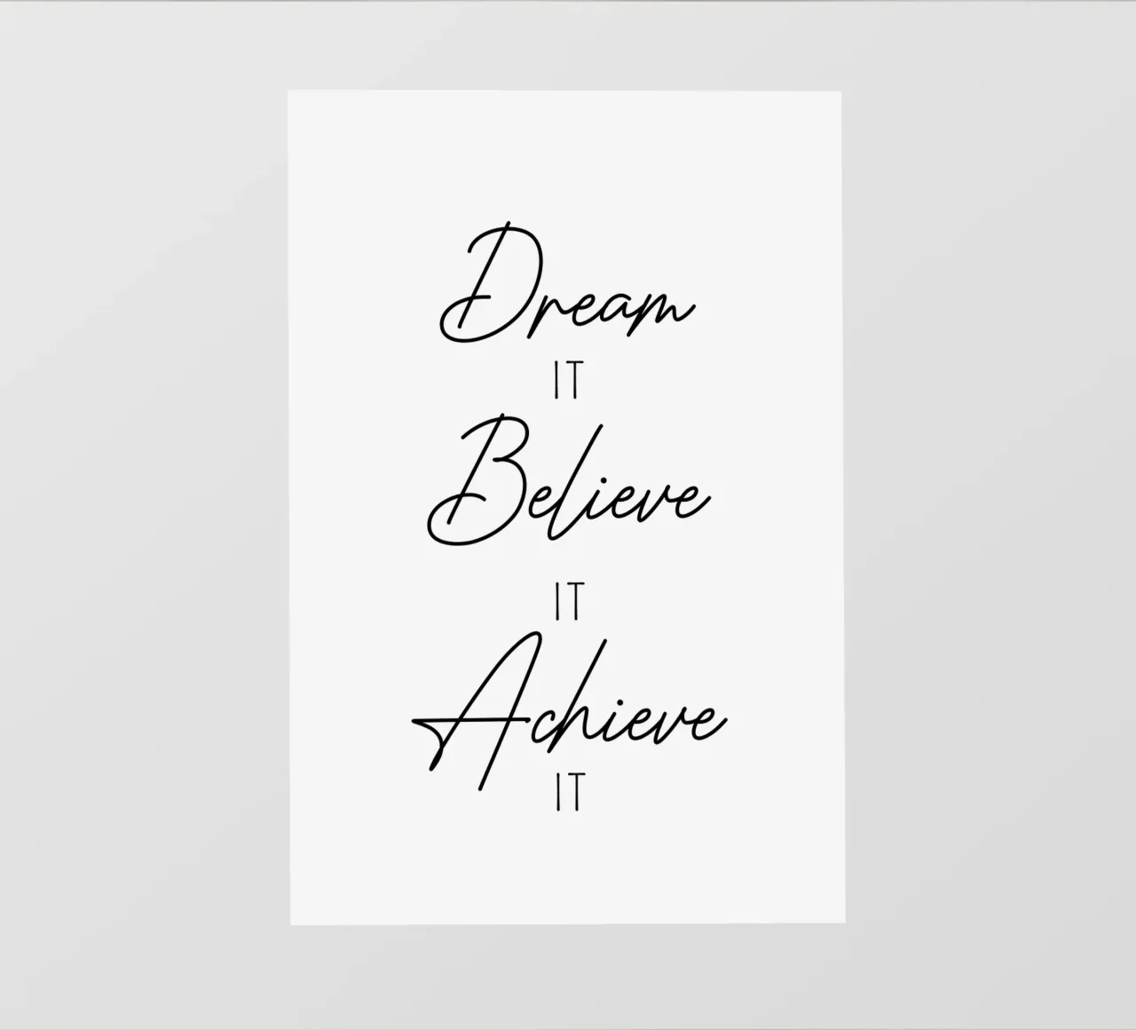 Sognare Credere Realizzare pellicola backlit da Shark Printables