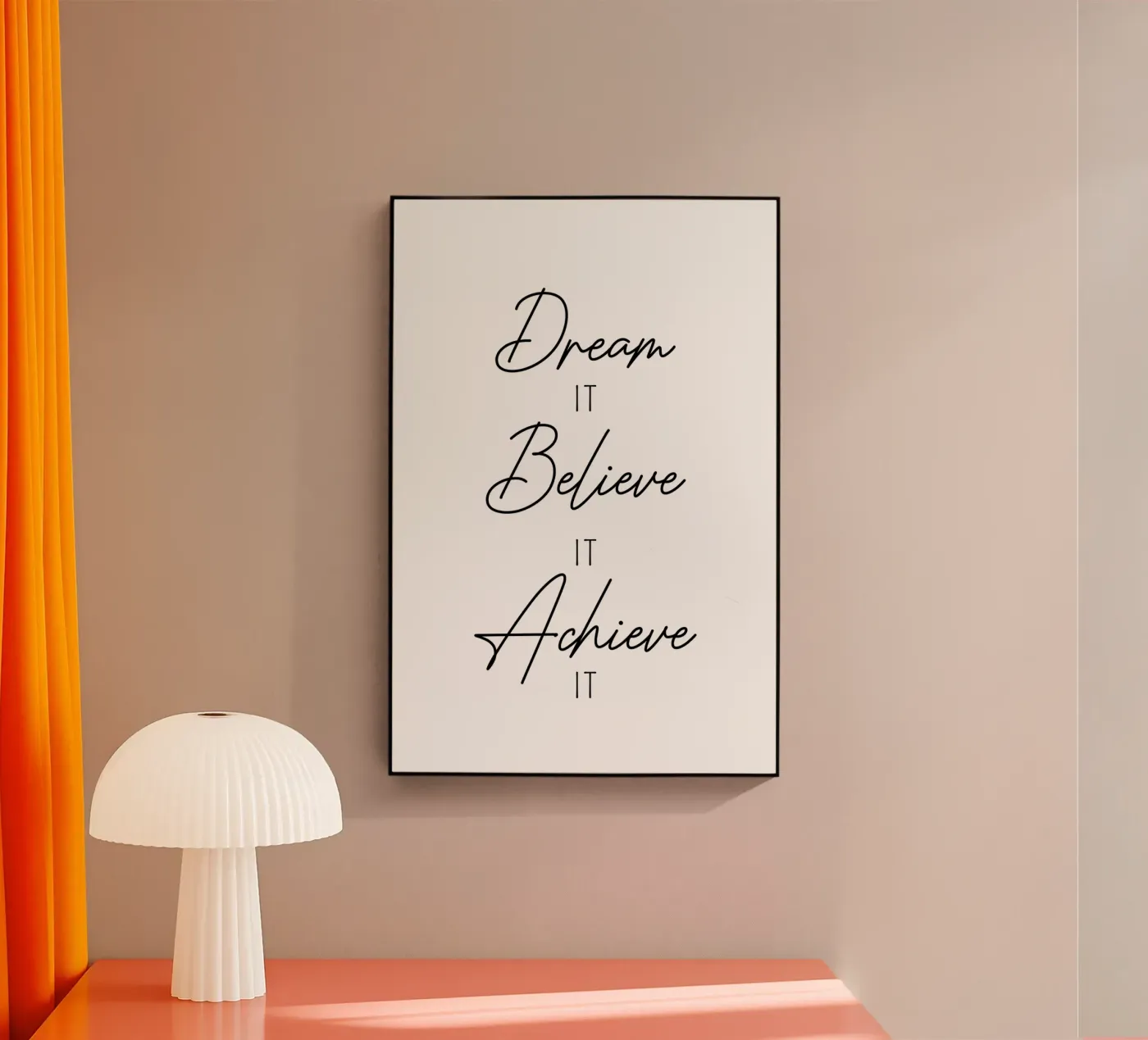 Sognare Credere Realizzare plexiglass da Shark Printables