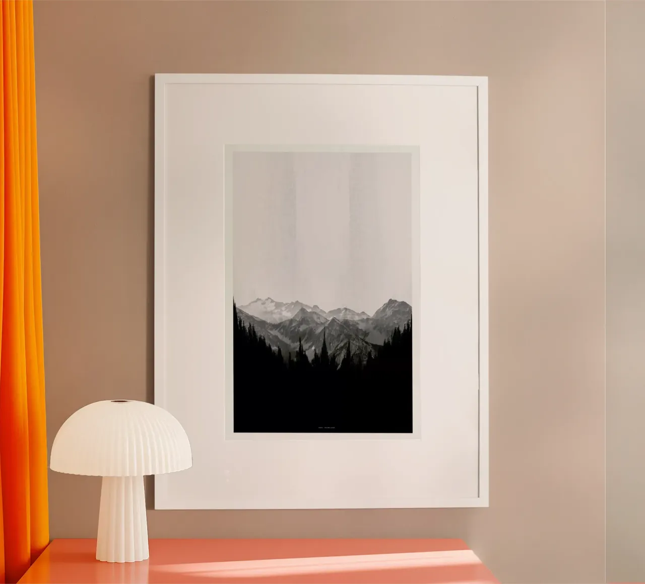 Brush Mountains poster con telaio in plastica da The Wall Shop