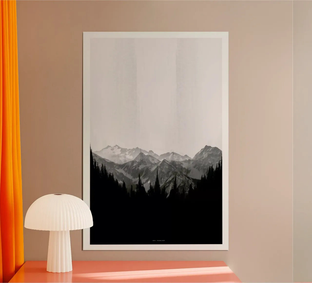 Brush Mountains poster con telaio in plastica da The Wall Shop