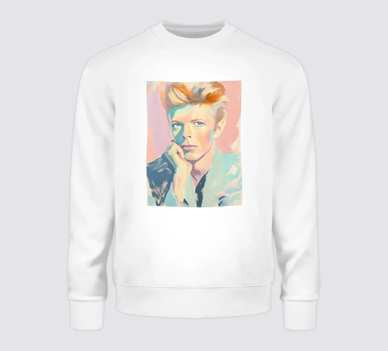 Ritratto a pastello di David Bowie felpa da Carinaprint
