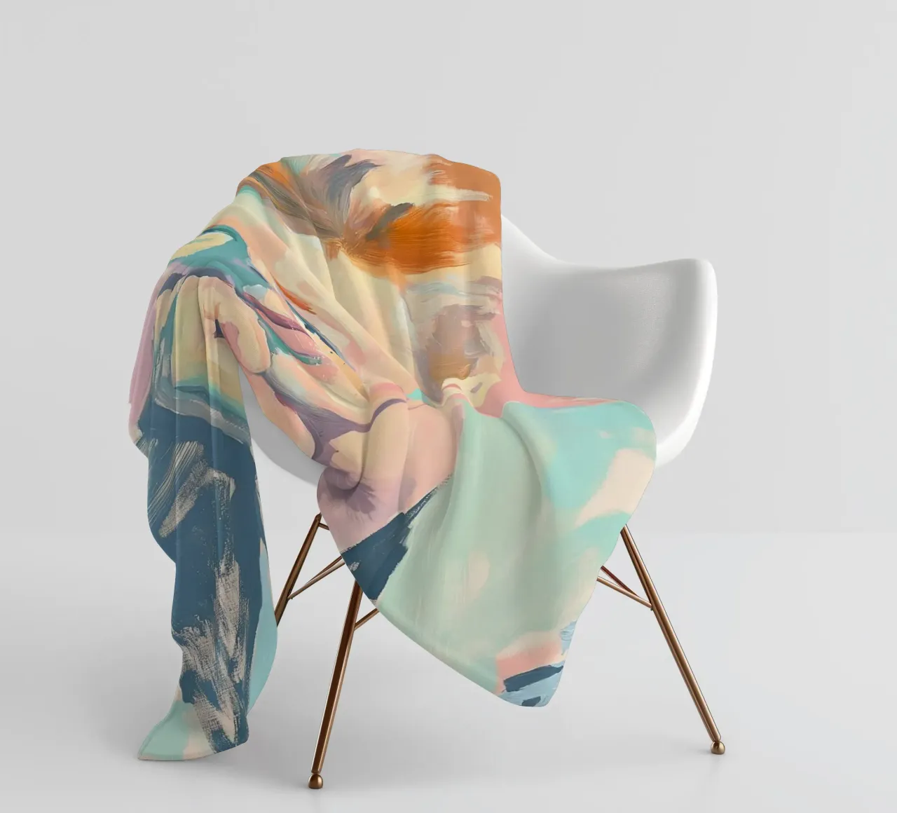 Ritratto a pastello di David Bowie coperta in pile da Carinaprint
