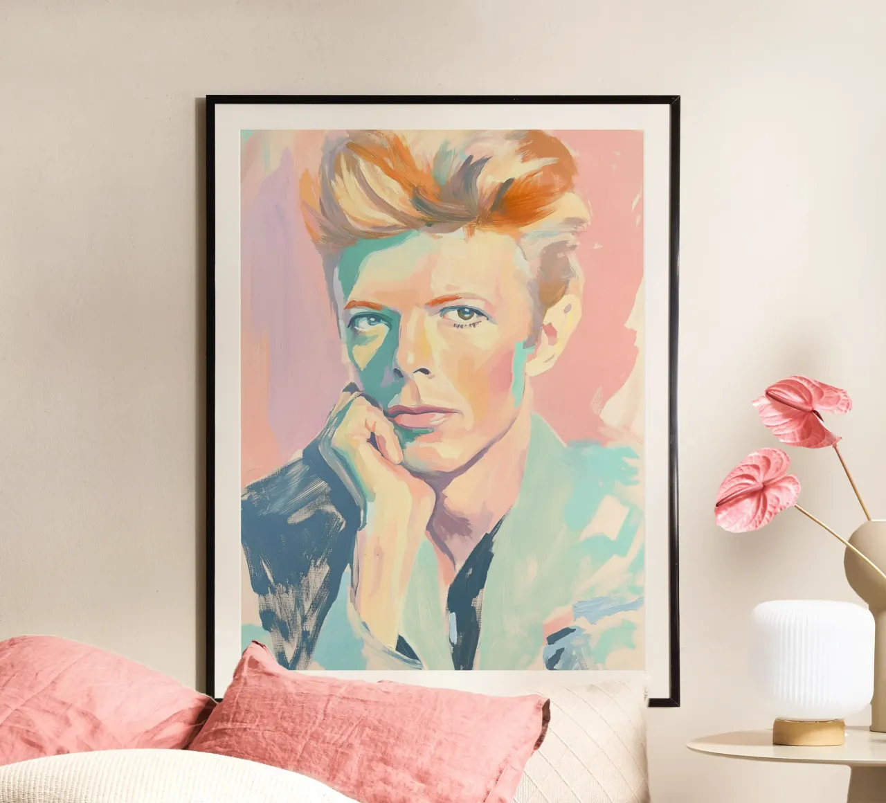 Ritratto a pastello di David Bowie carta hahnemühle da Carinaprint