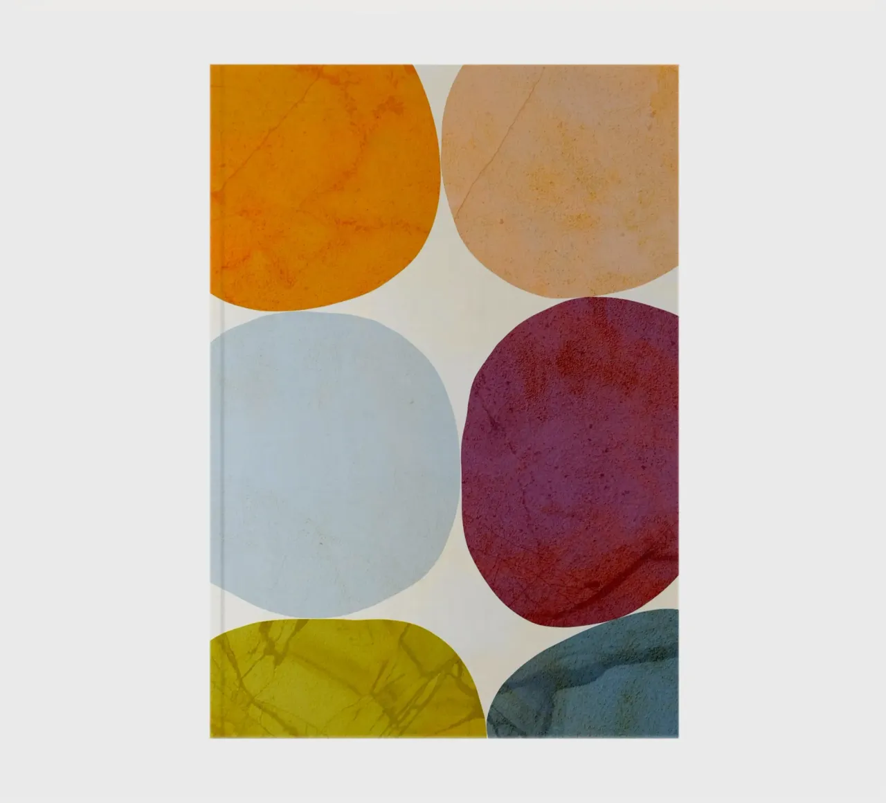 Minimal Organic Pebble Collection • muted marbled pastels notebook by Dominique Vari Abstract