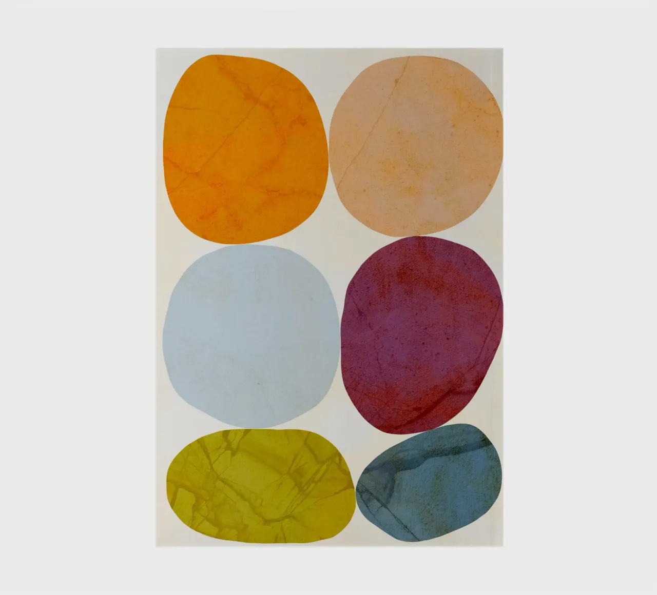 Minimal Organic Pebble Collection • muted marbled pastels notebook by Dominique Vari Abstract