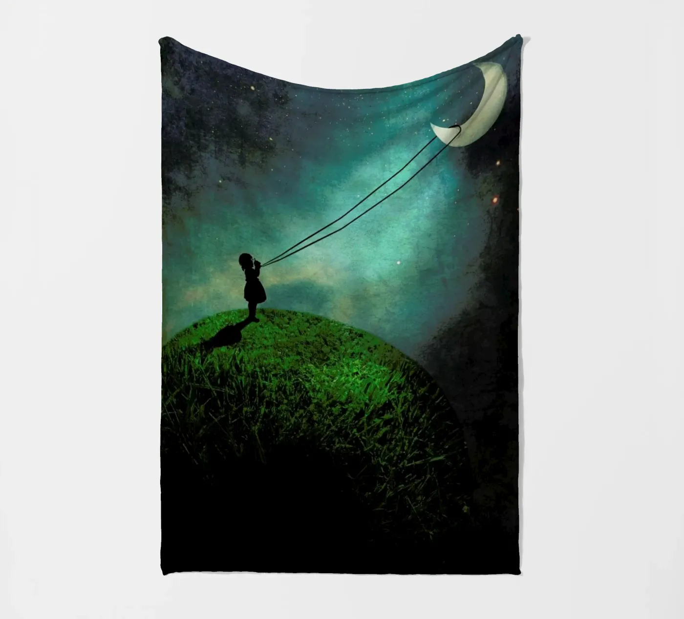 Chasing The Moon Fleecedecke von Catrin Welz-Stein