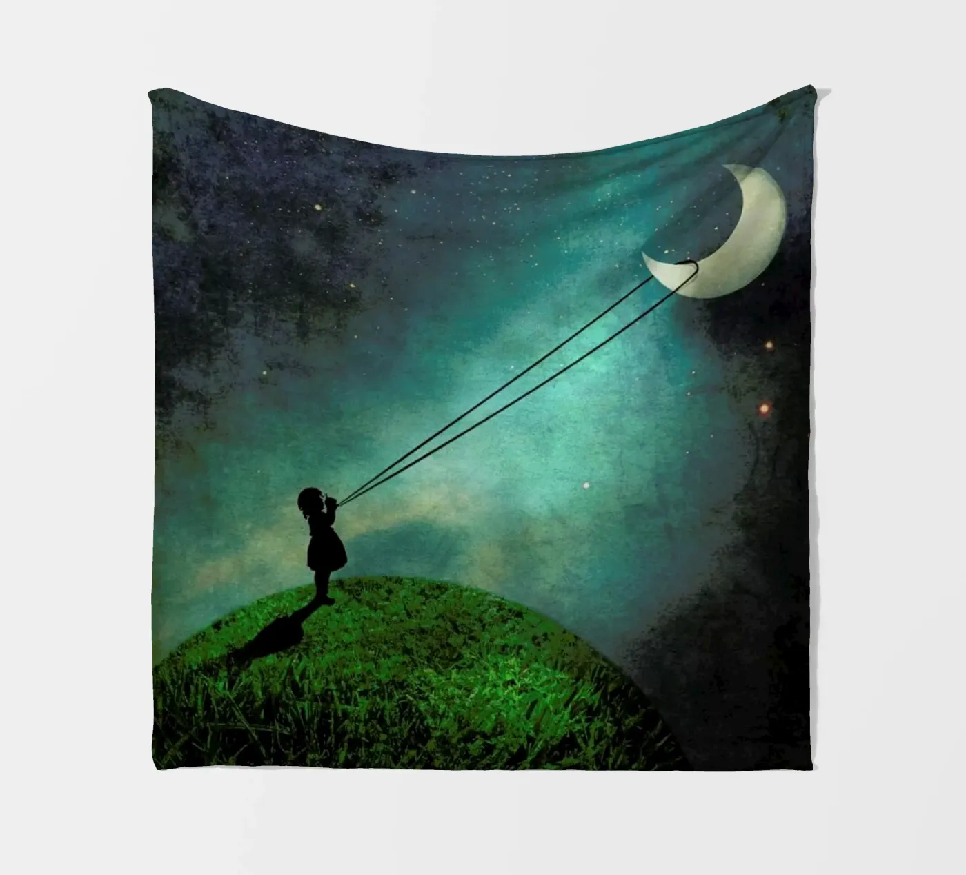 Chasing The Moon Fleecedecke von Catrin Welz-Stein