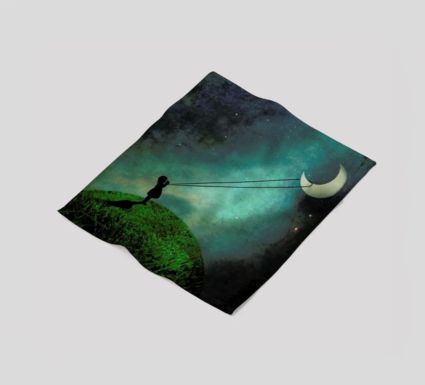 Chasing The Moon Fleecedecke von Catrin Welz-Stein