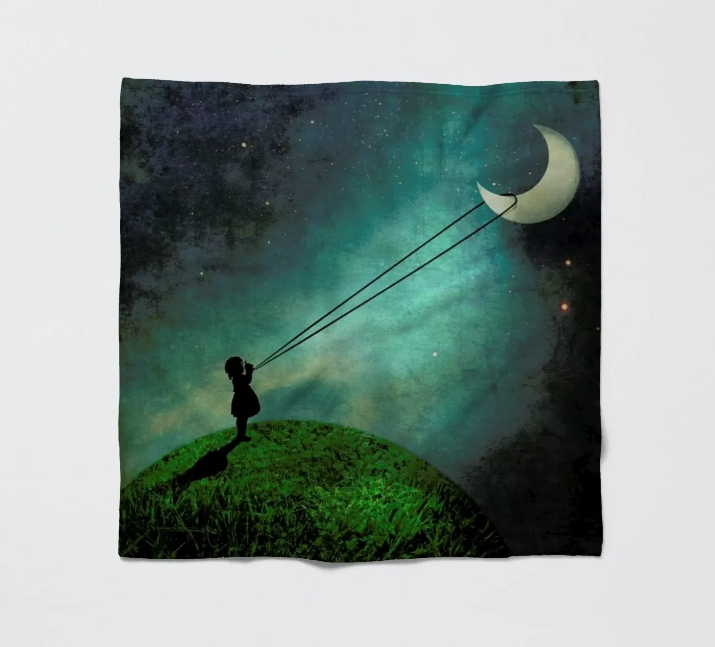 Chasing The Moon Fleecedecke von Catrin Welz-Stein