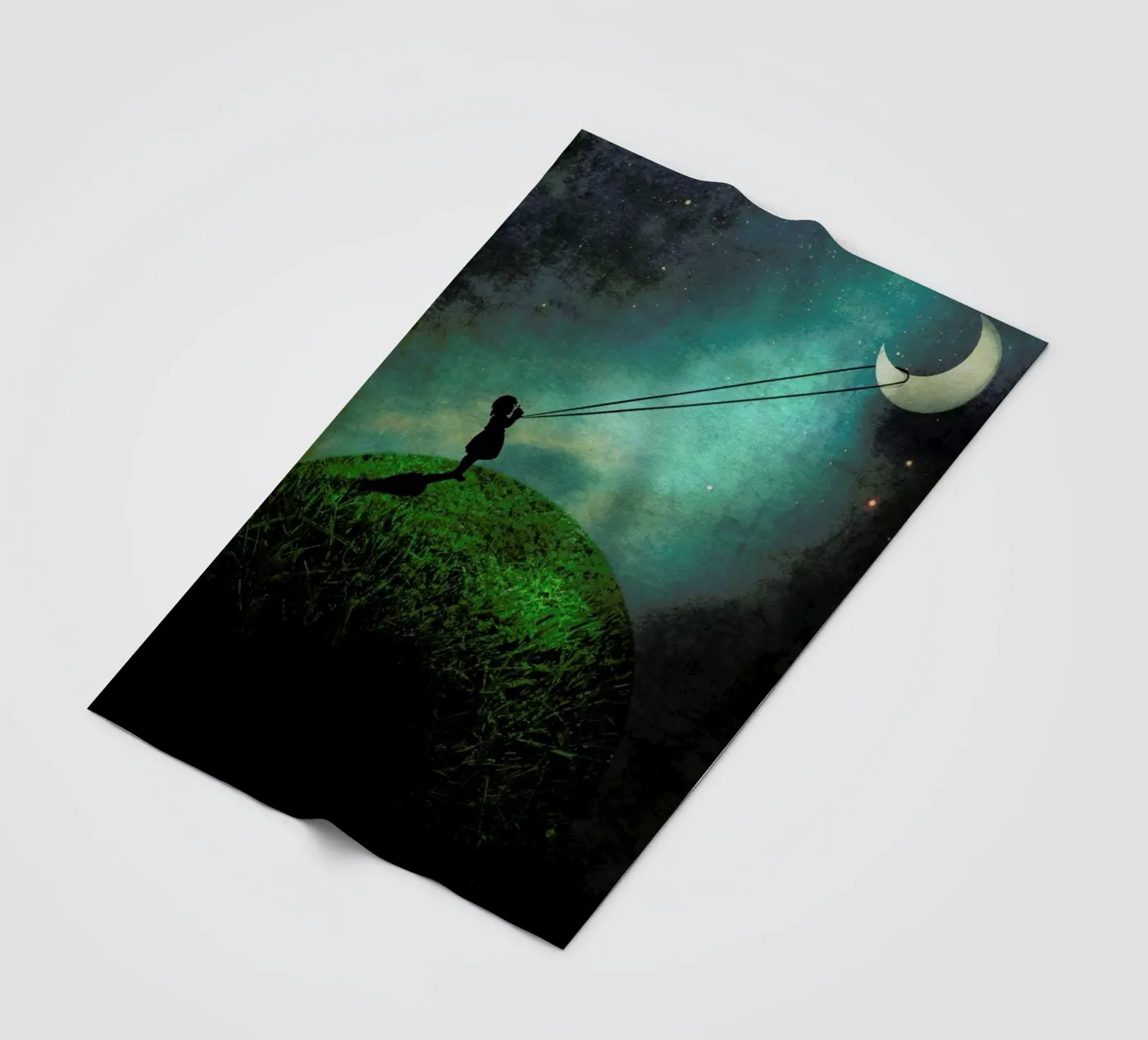 Chasing The Moon Fleecedecke von Catrin Welz-Stein