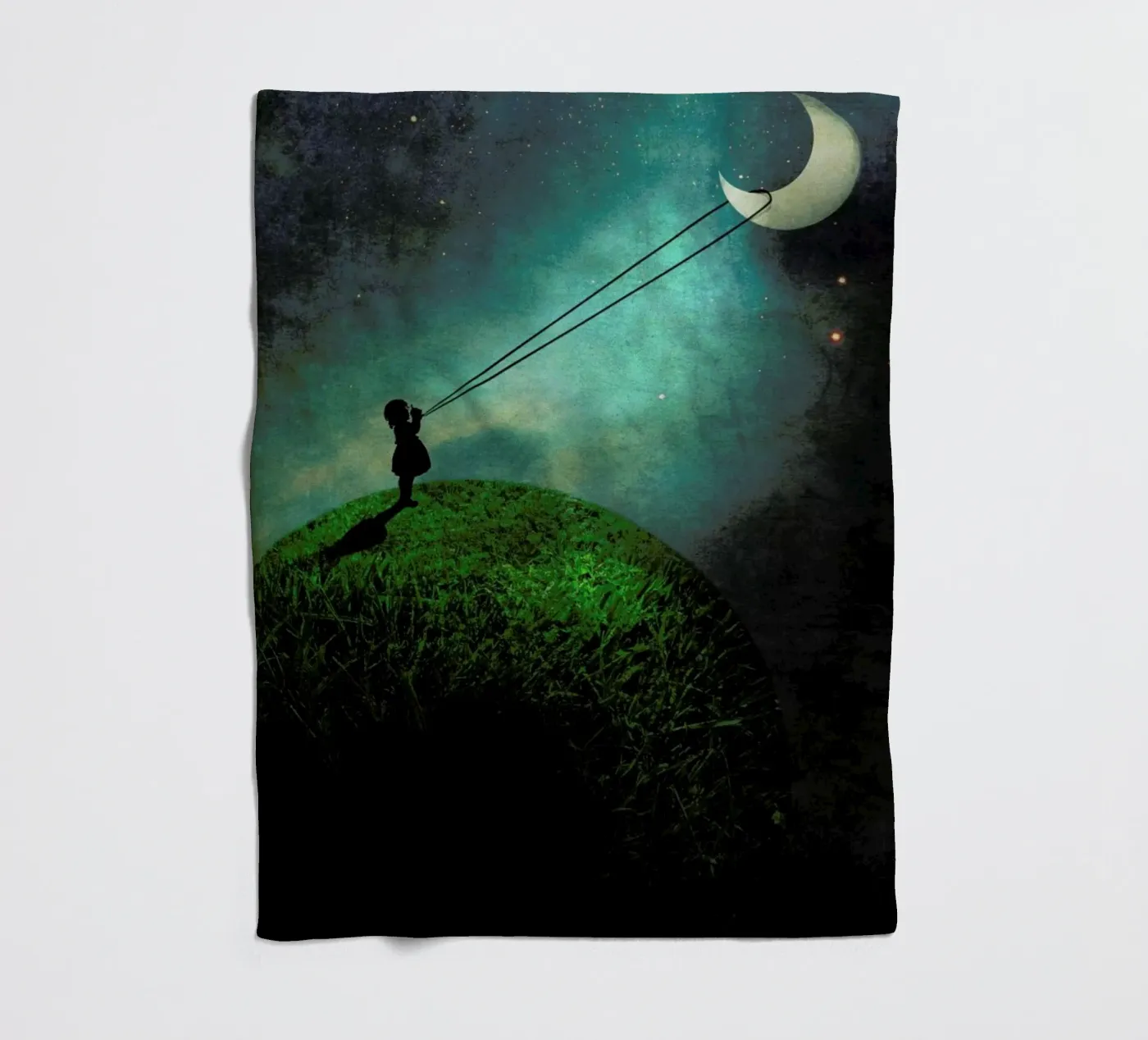 Chasing The Moon Fleecedecke von Catrin Welz-Stein