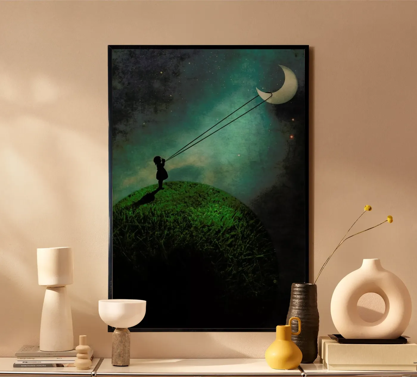 Chasing The Moon poster van Catrin Welz-Stein