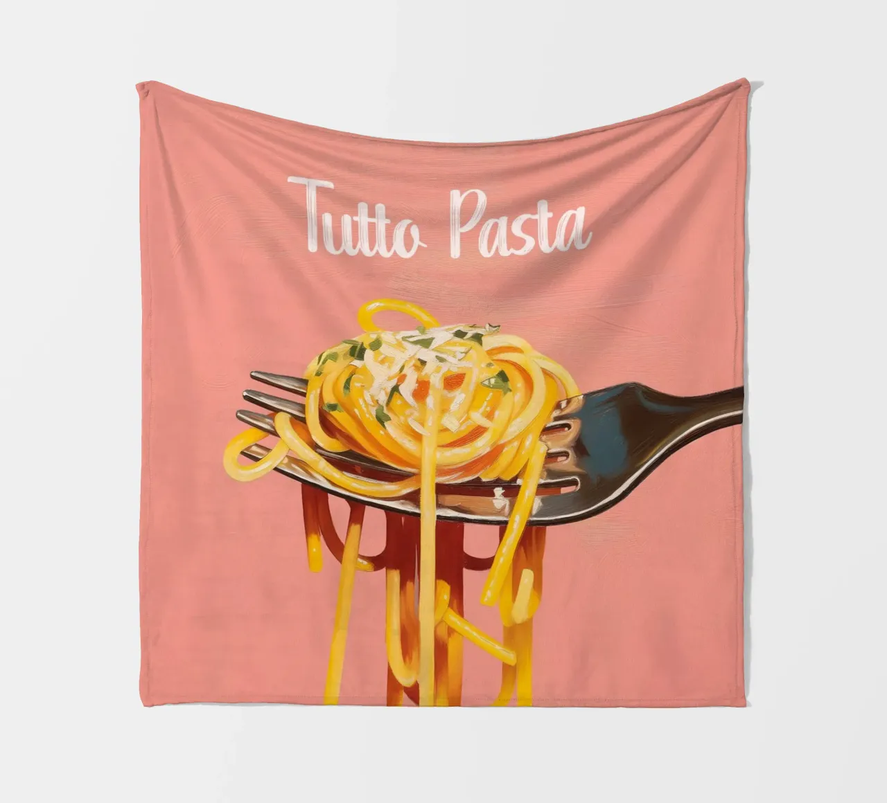 ,,Tutto Pasta" Spagetti Liebe coperta in pile da Carinaprint