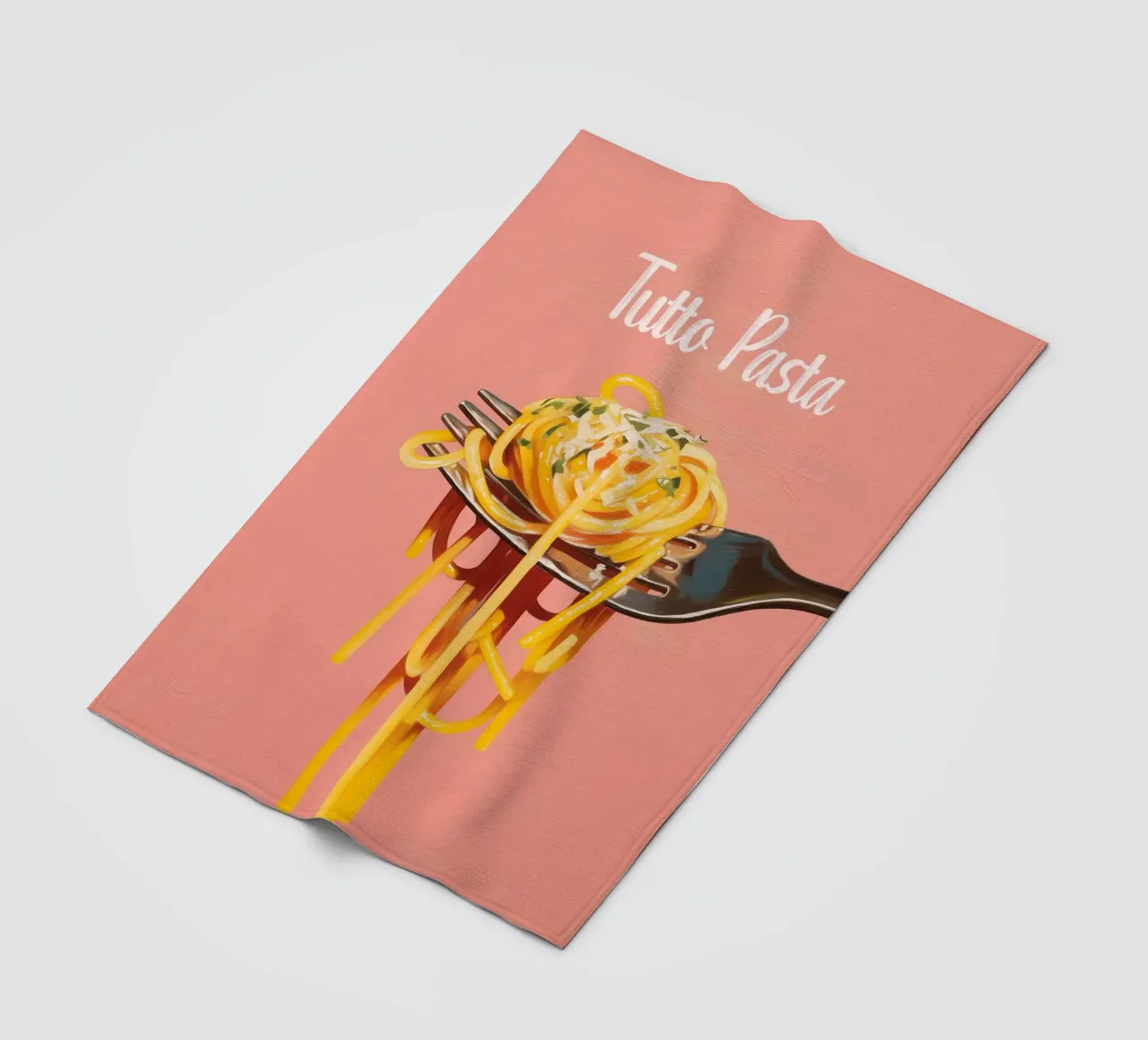 ,,Tutto Pasta" Spagetti Liebe coperta in pile da Carinaprint