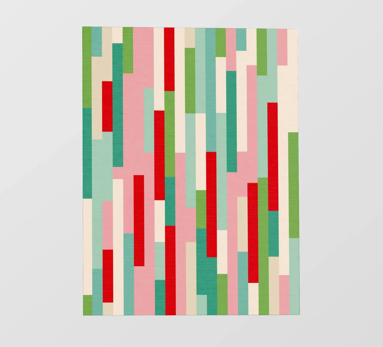 Retro Christmas Stripe Pattern • red green teal ivory pvc cover by Dominique Vari Abstract