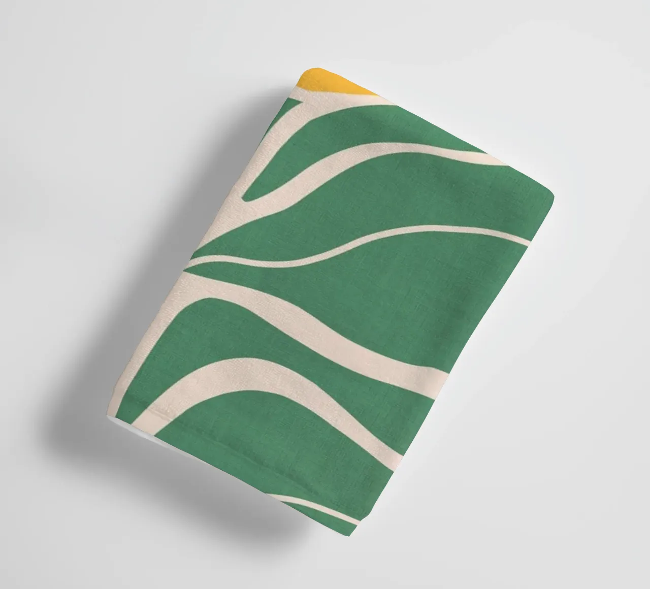 Modern Boho Art Nouveau Solo Floral 1/3 - Orange & Green towel by Dominique Vari