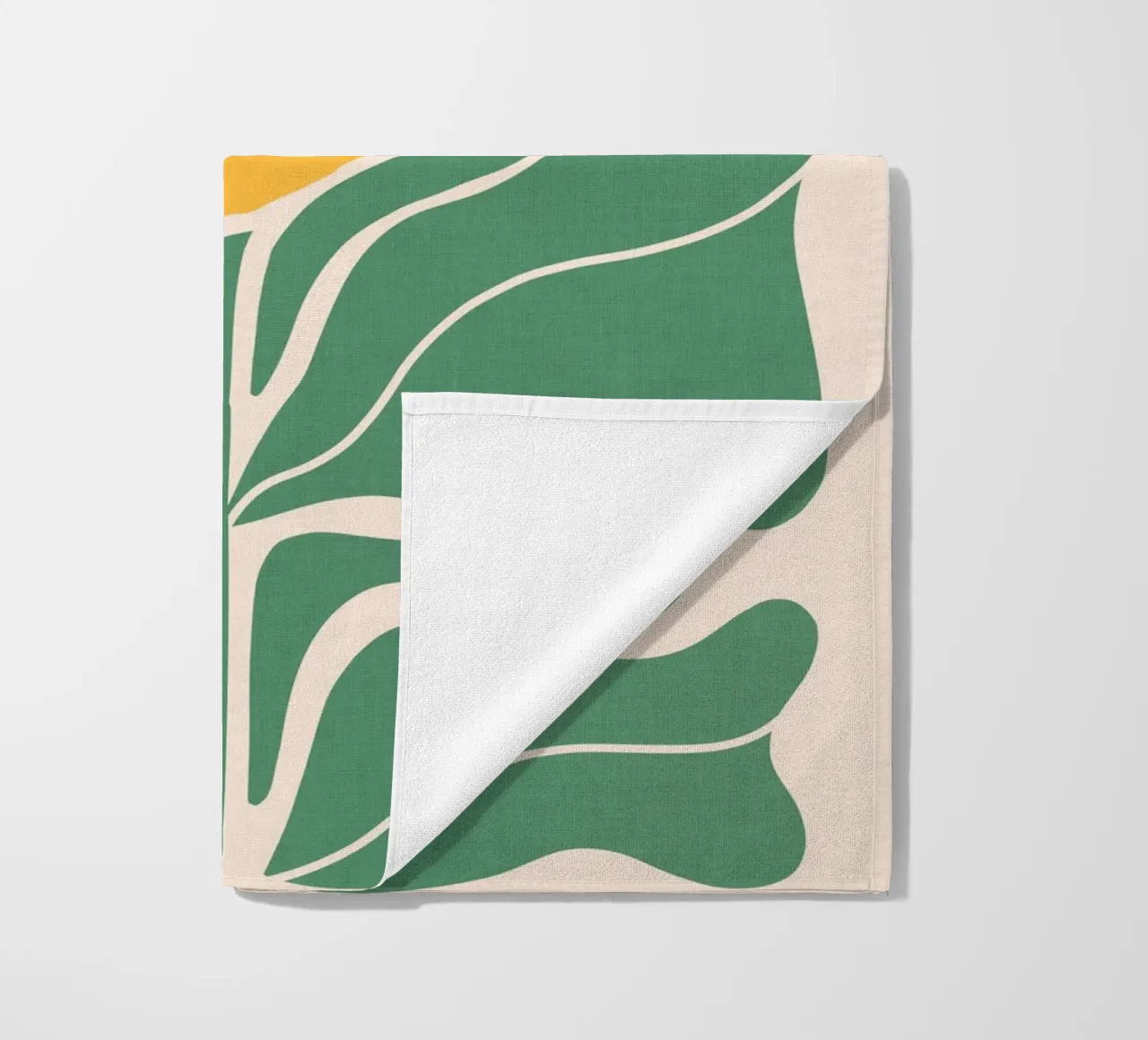 Modern Boho Art Nouveau Solo Floral 1/3 - Orange & Green beach towel by Dominique Vari