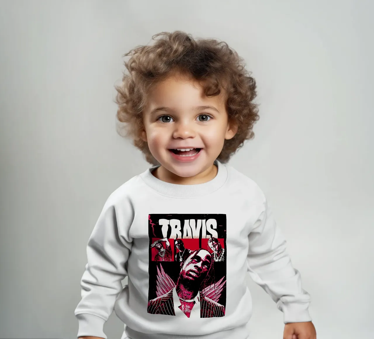 Travis scott 1 Stampa d'arte felpa neonato da music soul