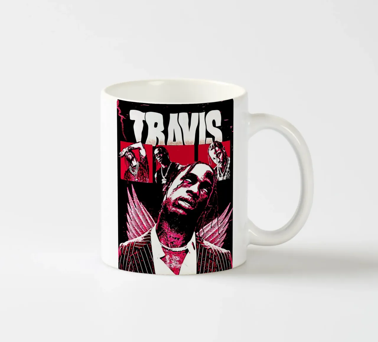 Travis scott 1 Kunstdruk keramische mok van music soul