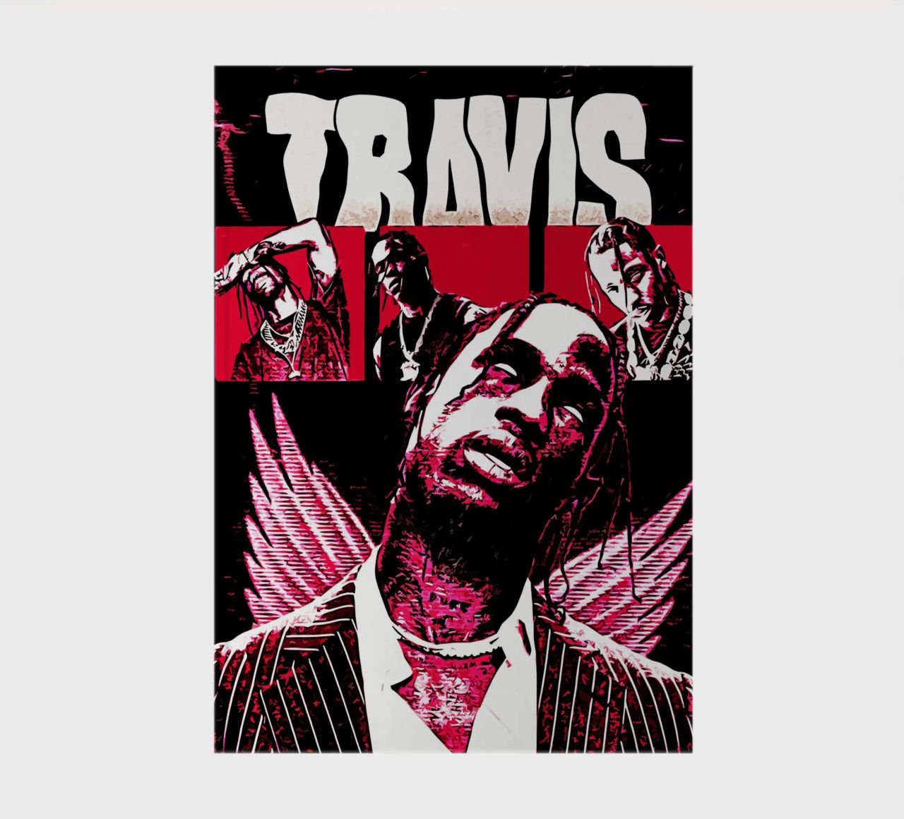 Travis scott 1 Art Print notebook by music soul