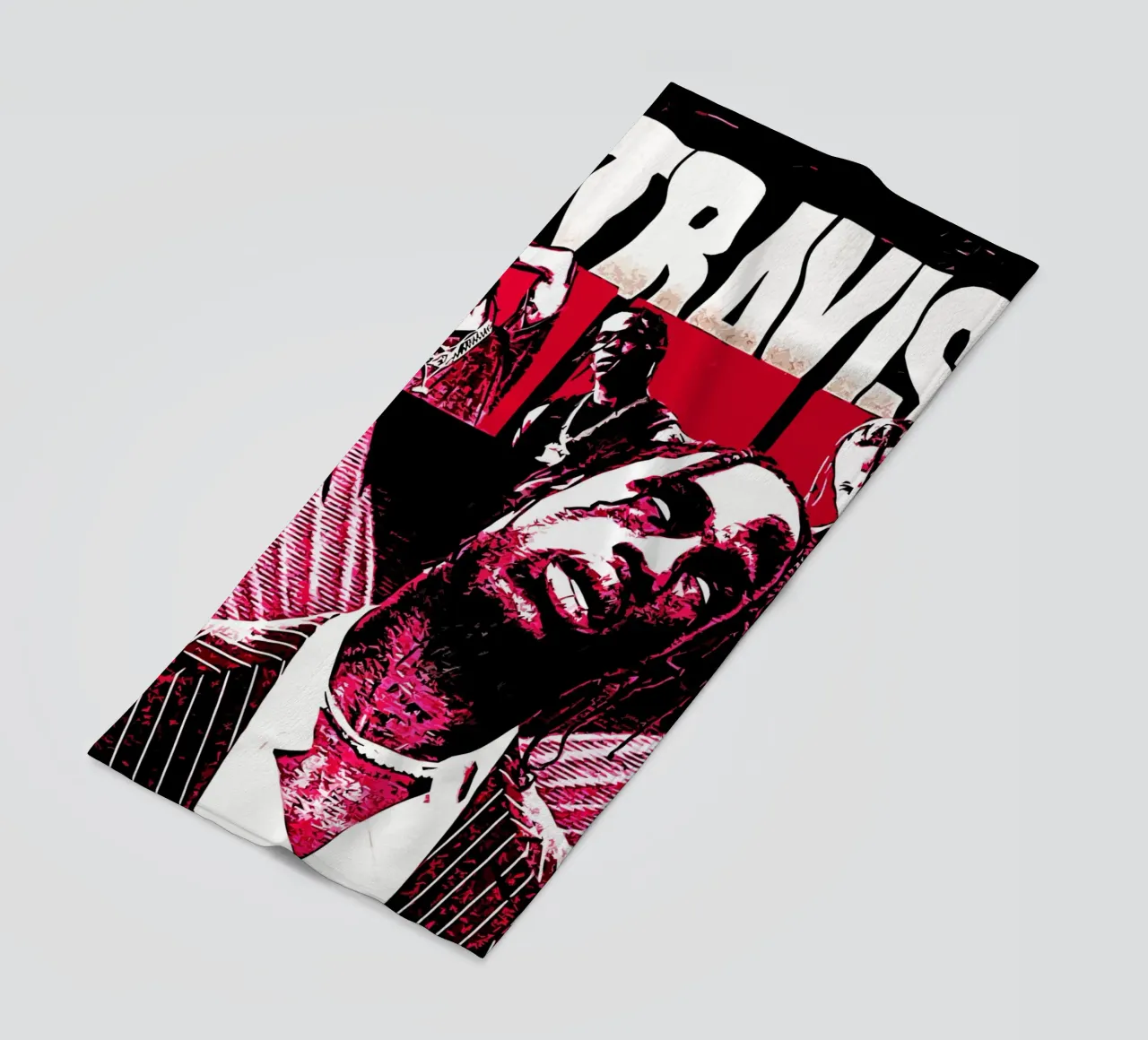 Travis scott 1 Kunstdruk strandhanddoek van music soul