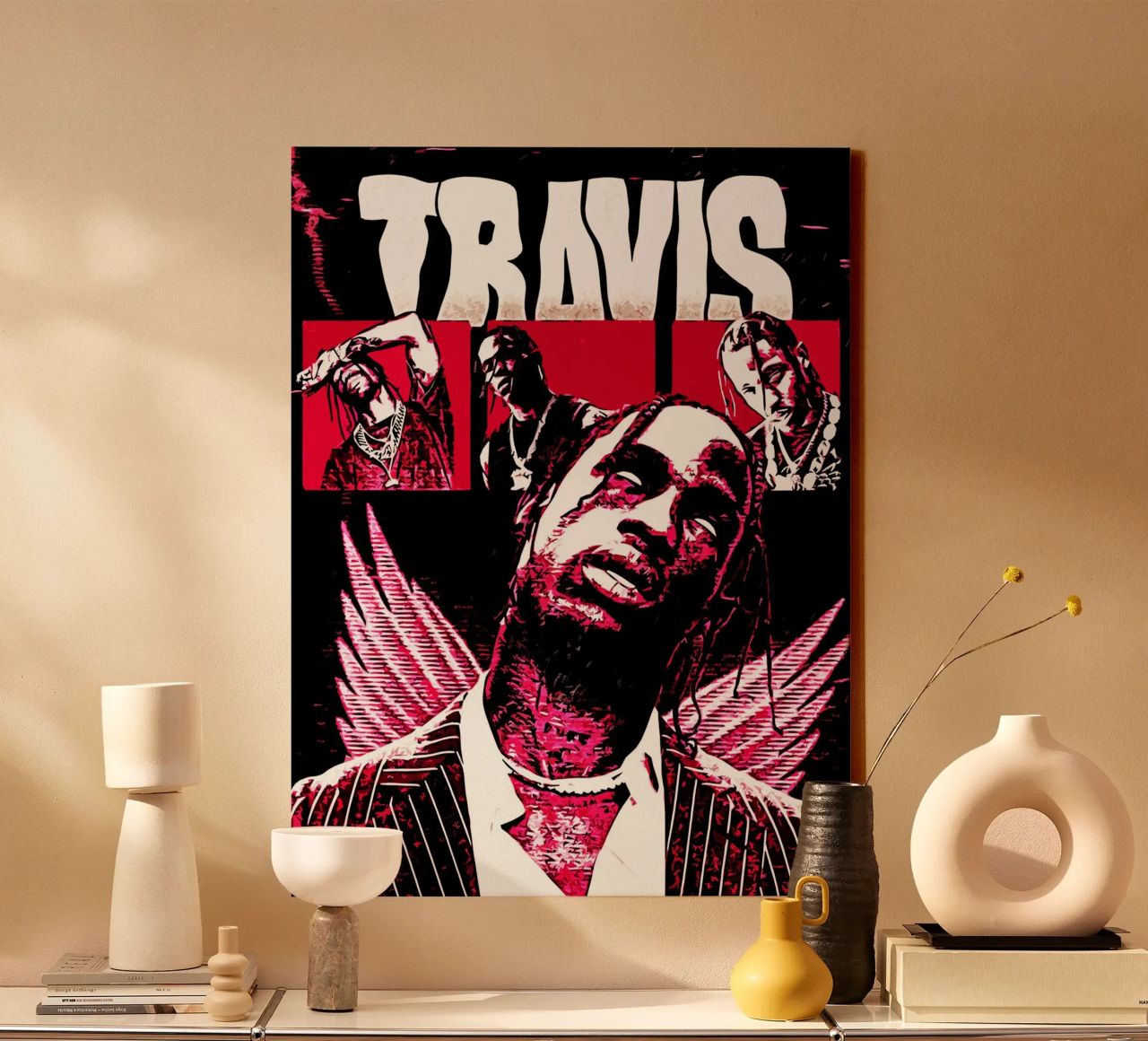 Travis scott 1 Art Print canvas by music soul
