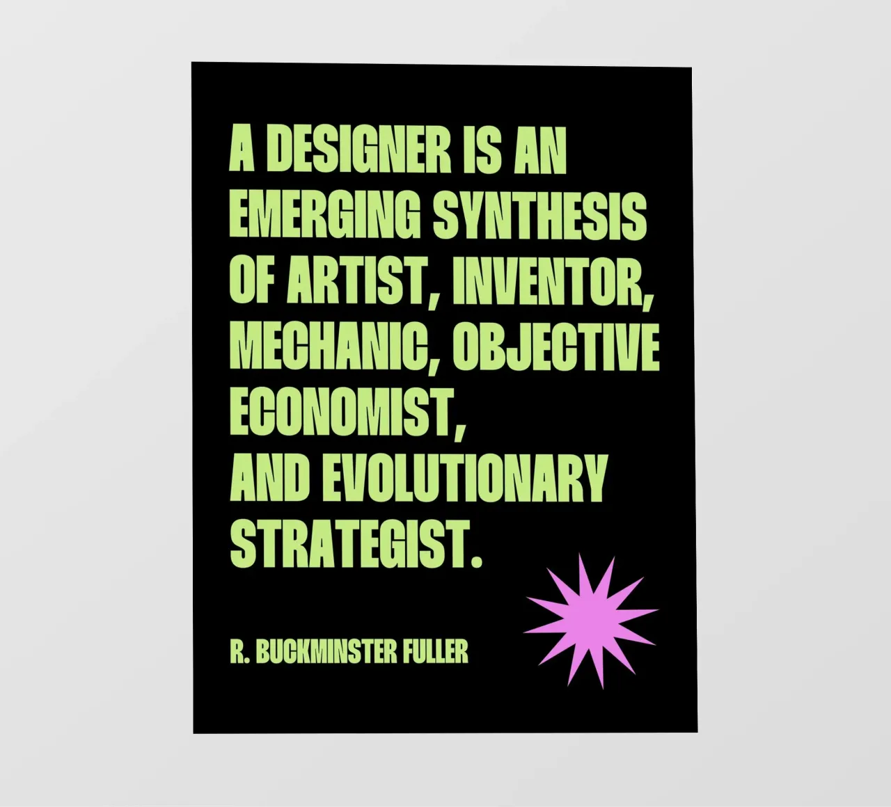 Un designer è una citazione di sintesi emergente pellicola backlit da Paigaam Studio