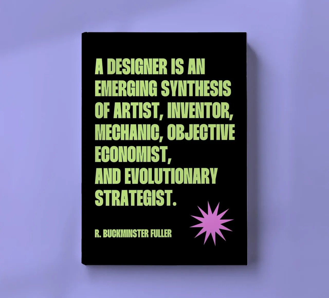 A designer is an emerging synthesis quote notebook by Paigaam Studio