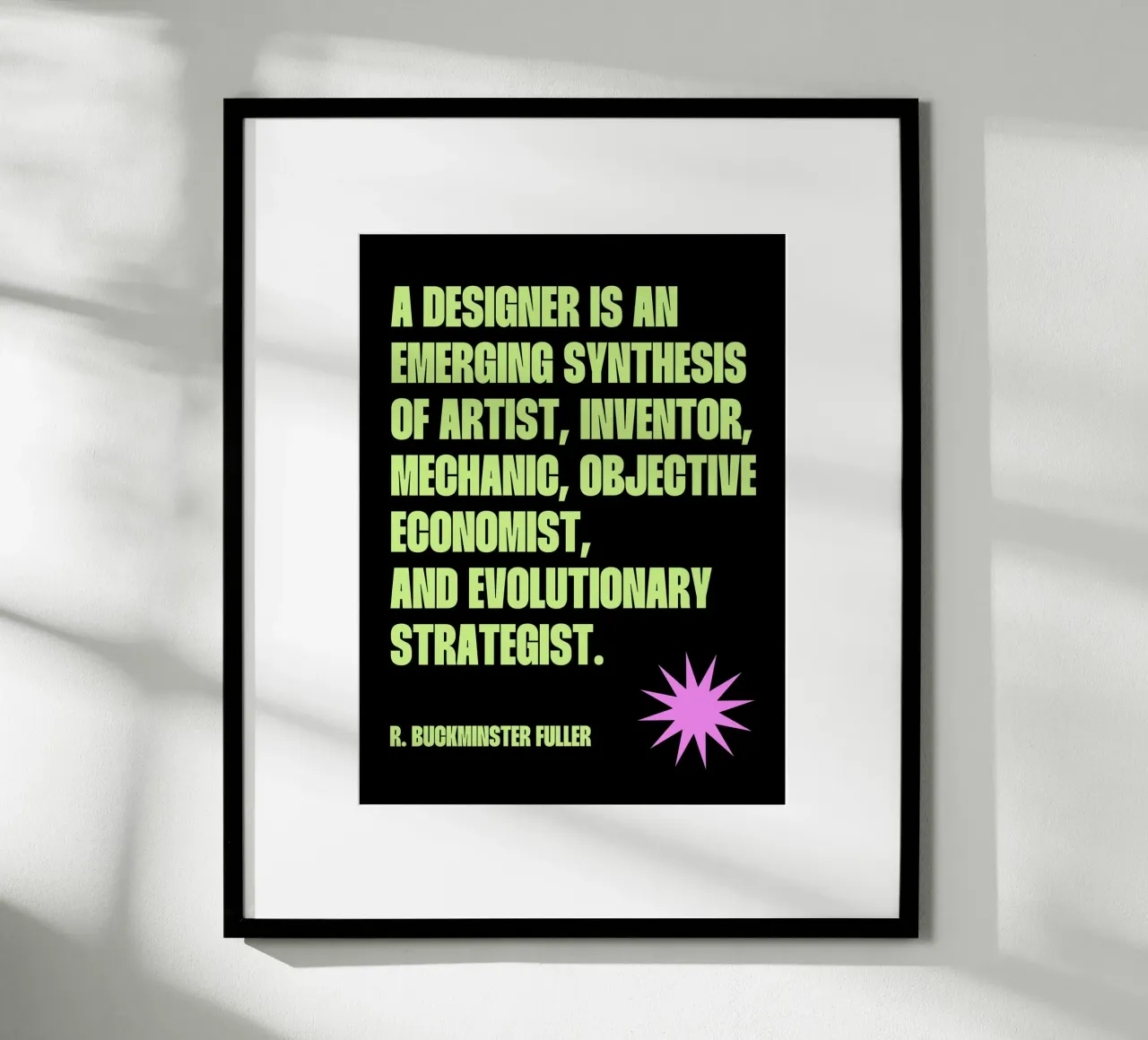 Un designer è una citazione di sintesi emergente poster da Paigaam Studio