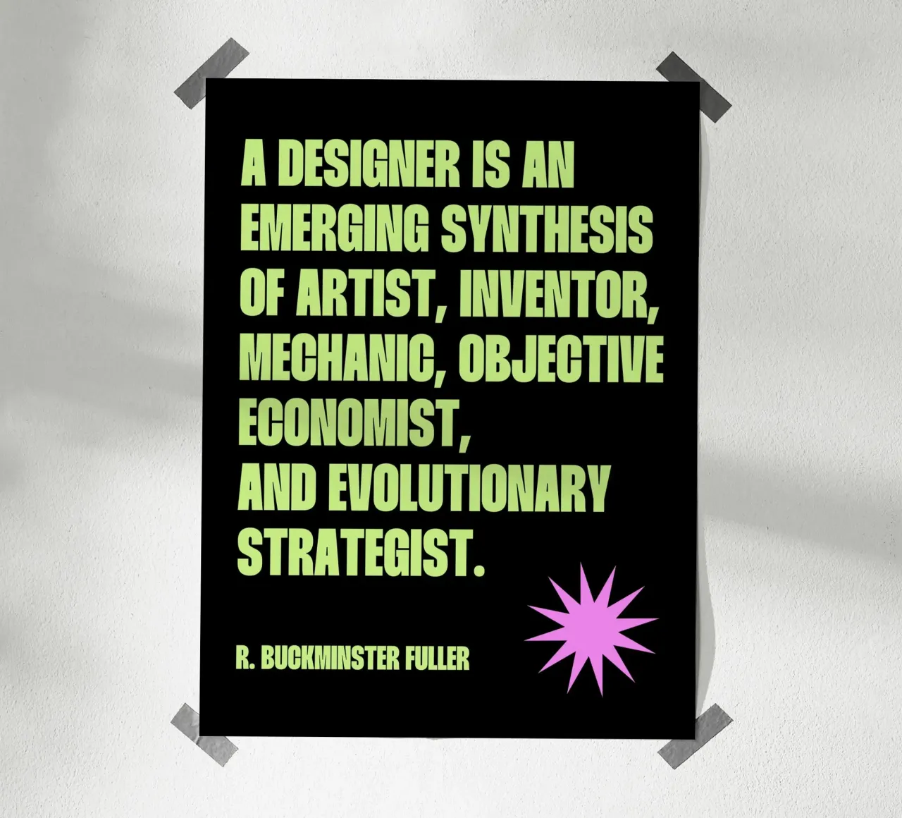 Un designer è una citazione di sintesi emergente poster da Paigaam Studio