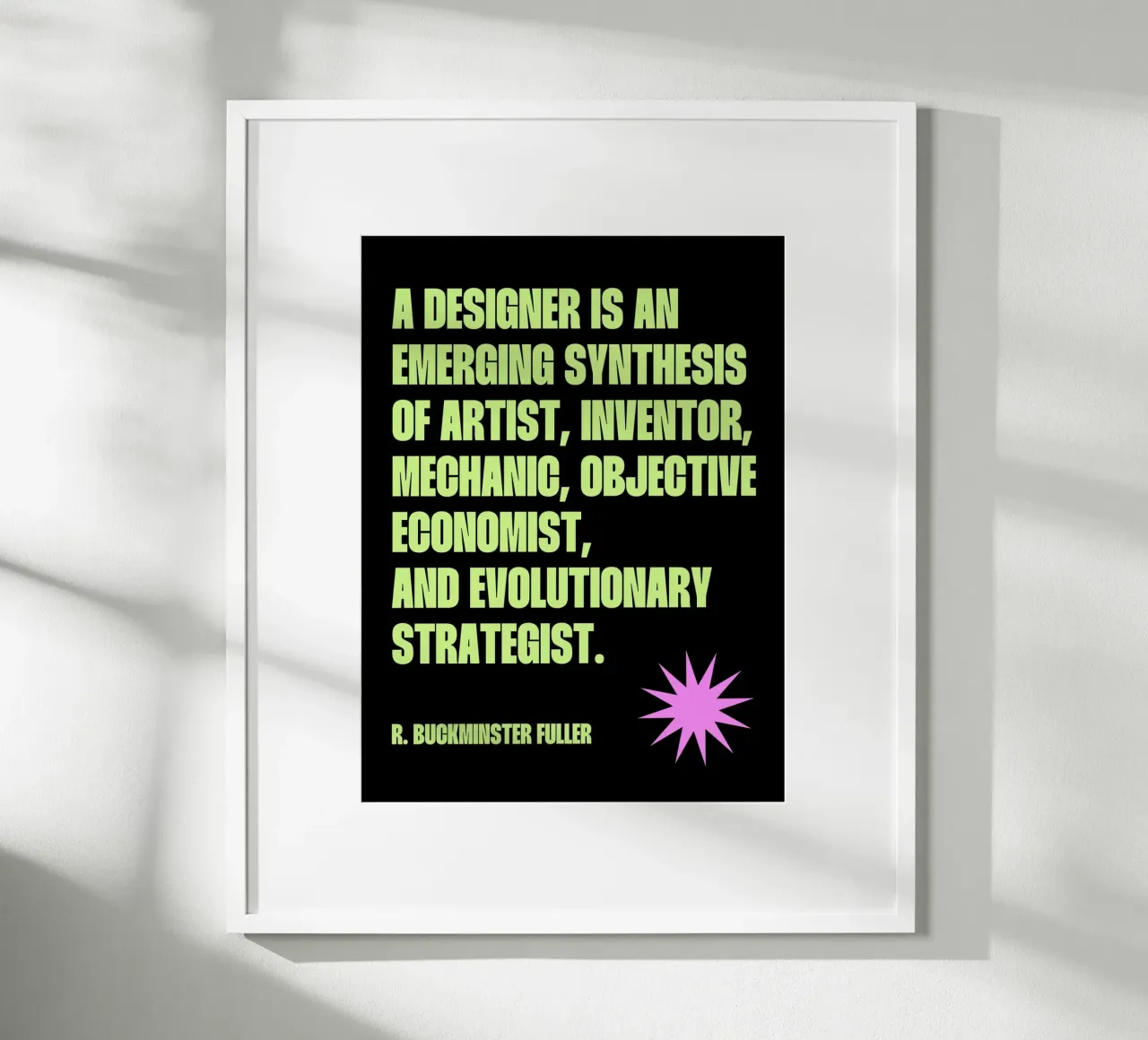 Un designer è una citazione di sintesi emergente poster da Paigaam Studio