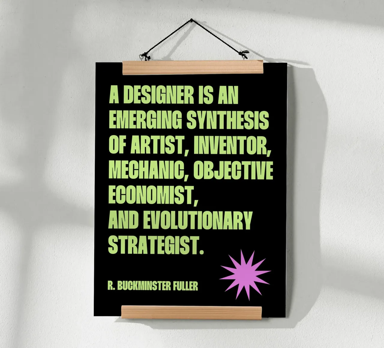 Un designer è una citazione di sintesi emergente poster da Paigaam Studio