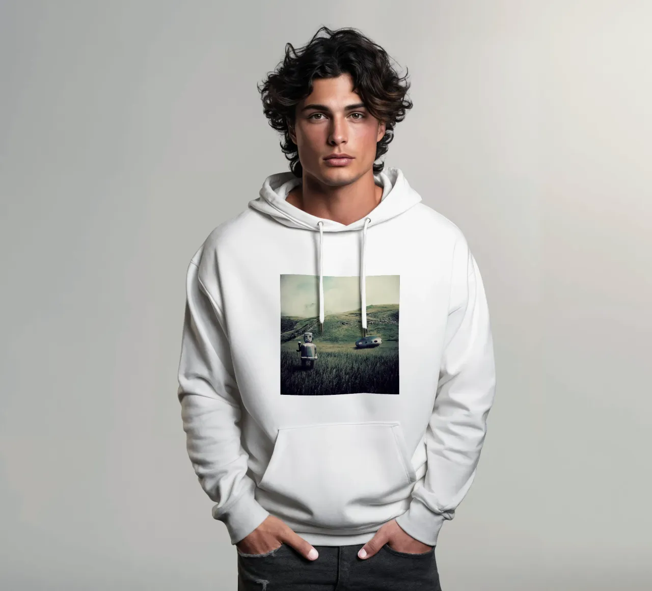 And What If felpa con cappuccio da Eugene Soloviev