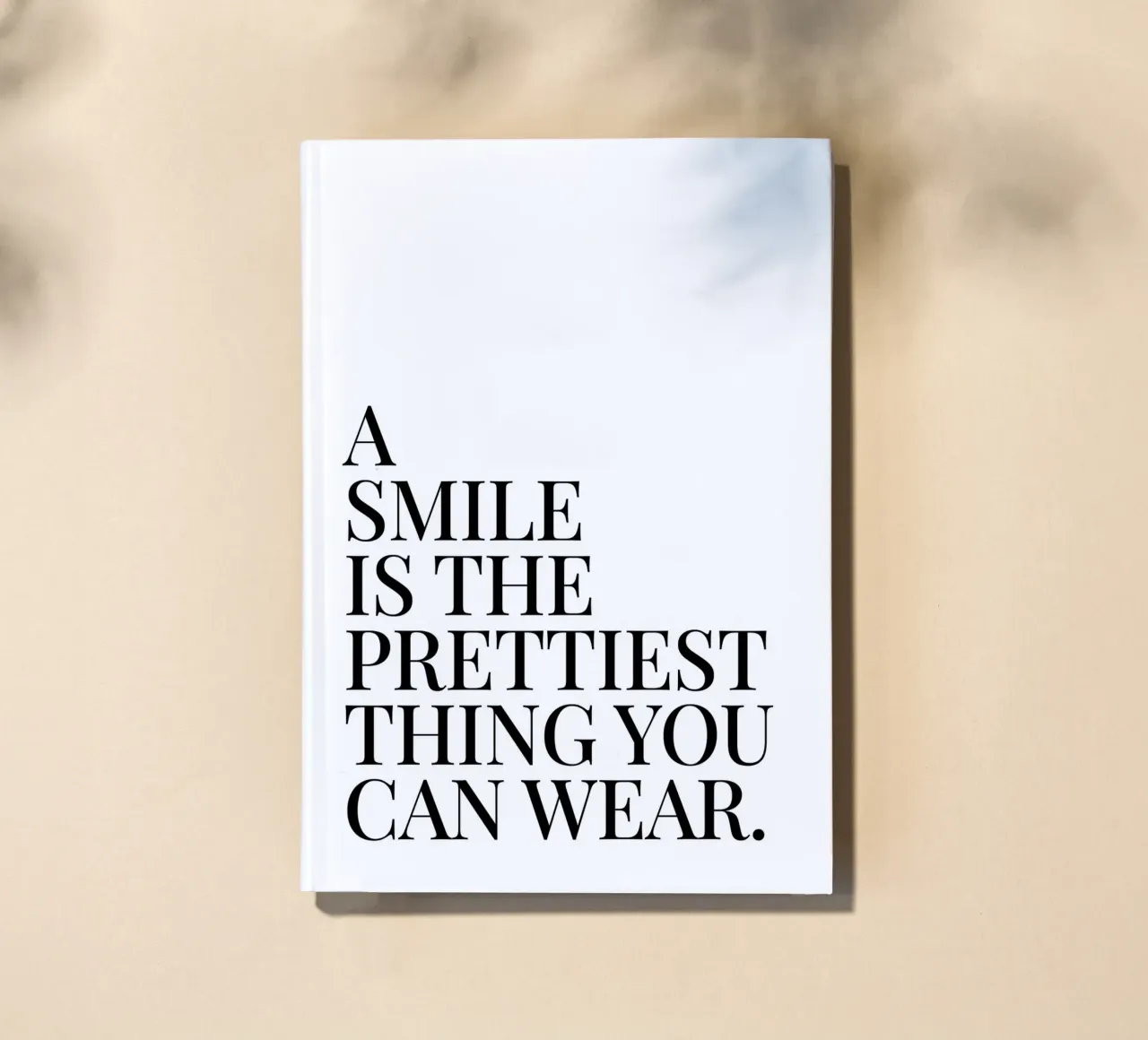 A smile is the prettiest thing you can wear quote notebook by Paigaam Studio