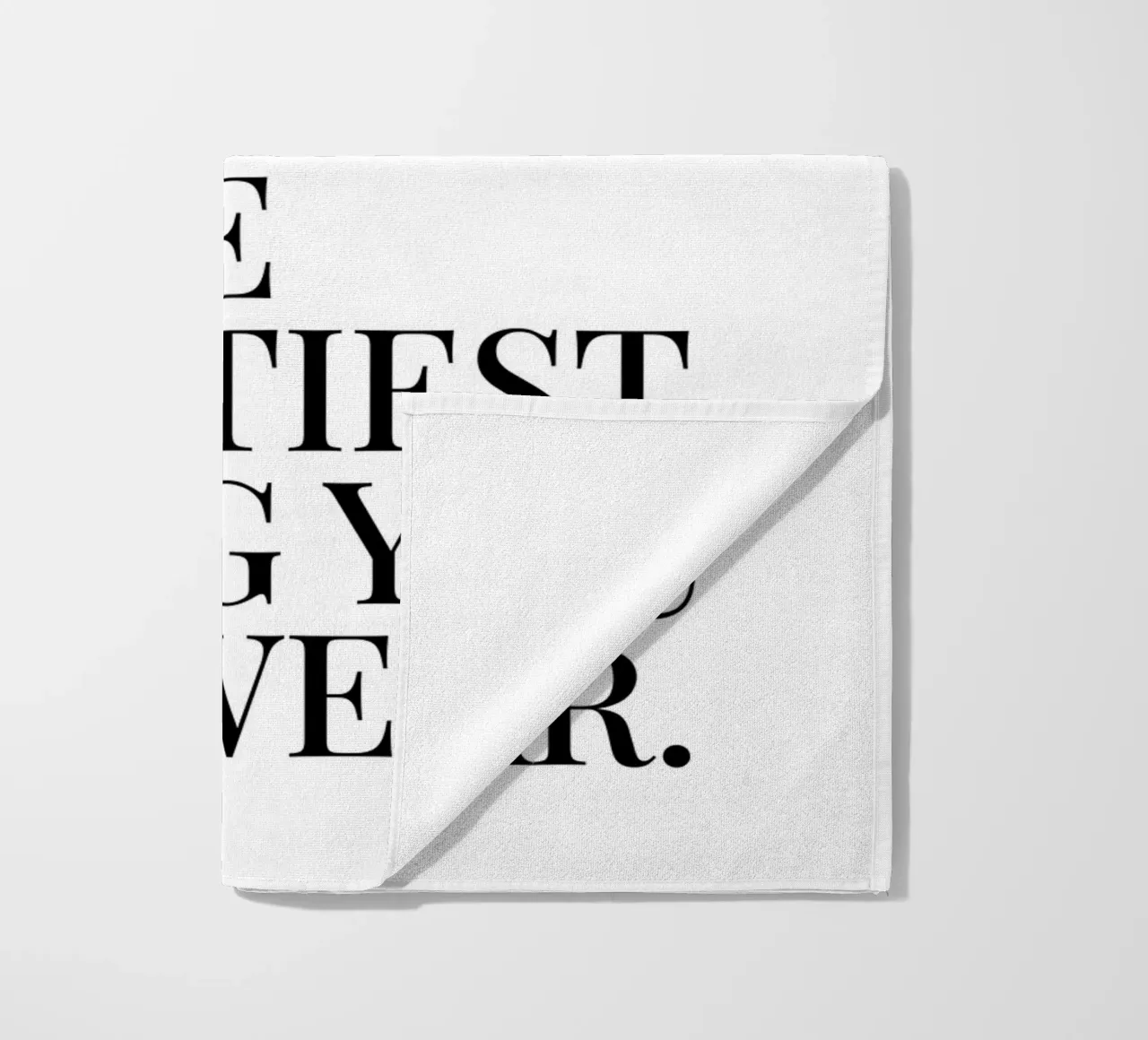 A smile is the prettiest thing you can wear quote beach towel by Paigaam Studio