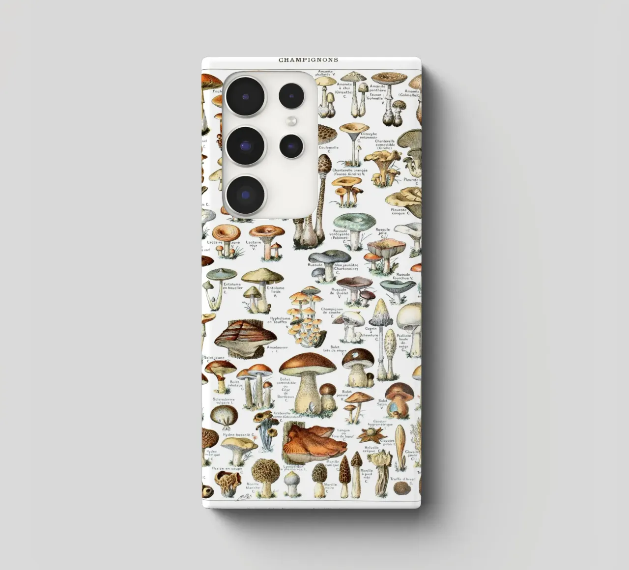 Kitchen art french vintage mushrooms art food print samsung phone case by Studio Vintage