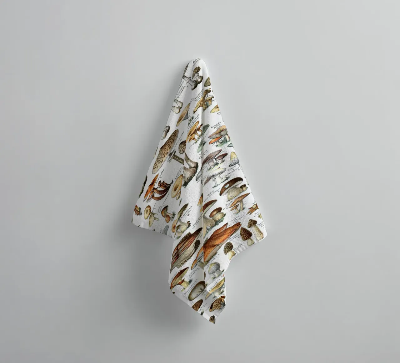 Kitchen art french vintage mushrooms art food print towel by Studio Vintage