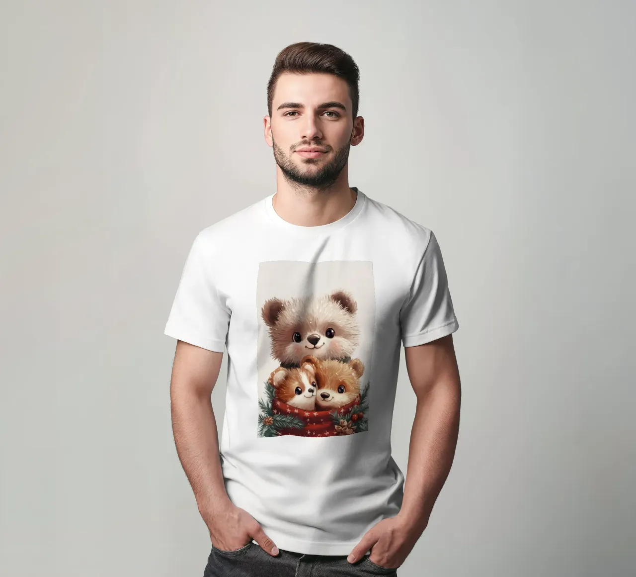HeldIn #24: Los osos celebran la Navidad camiseta de farbenhelden