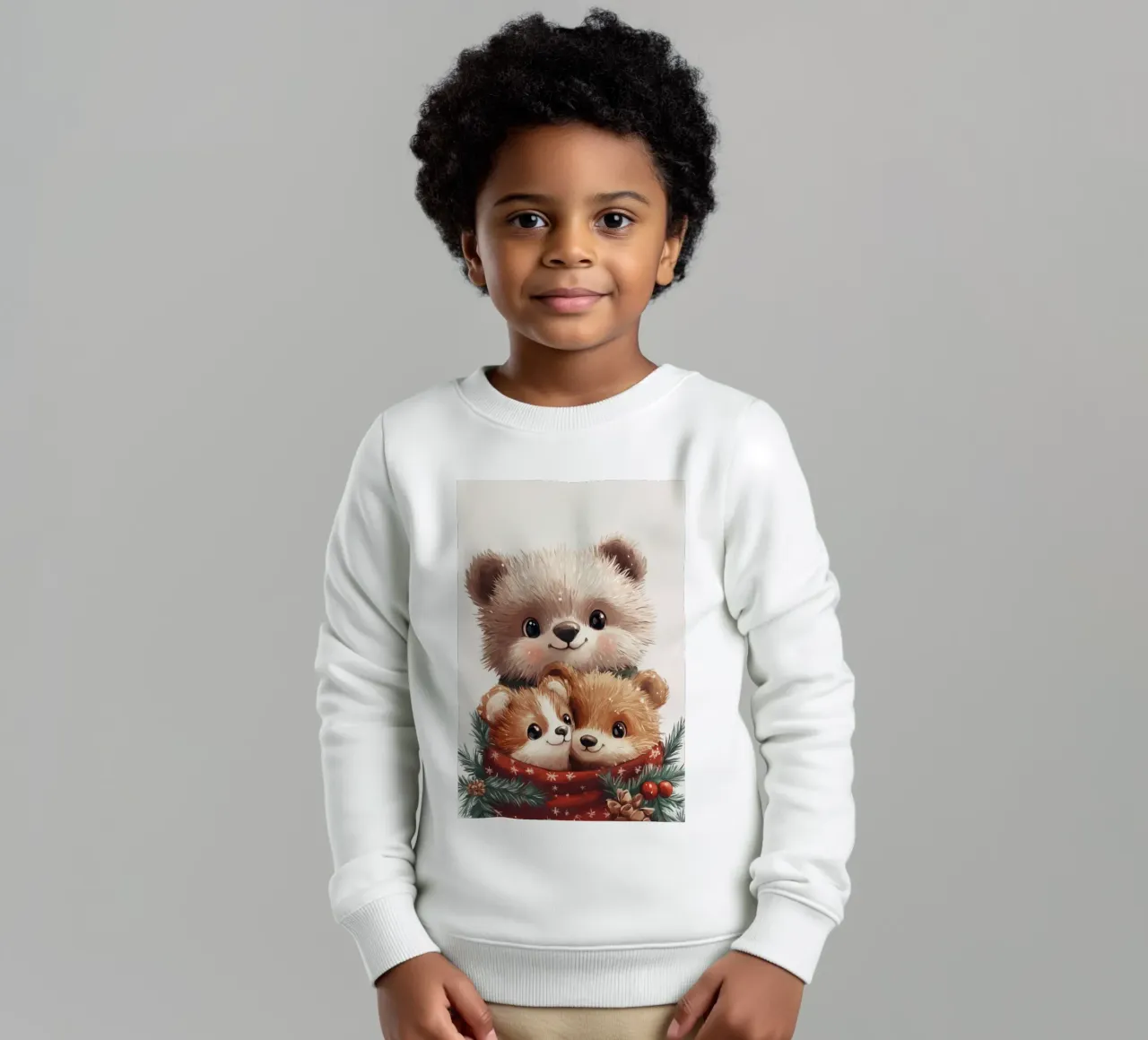 HeldIn #24: Bears celebrate Christmas kids sweatshirt by farbenhelden