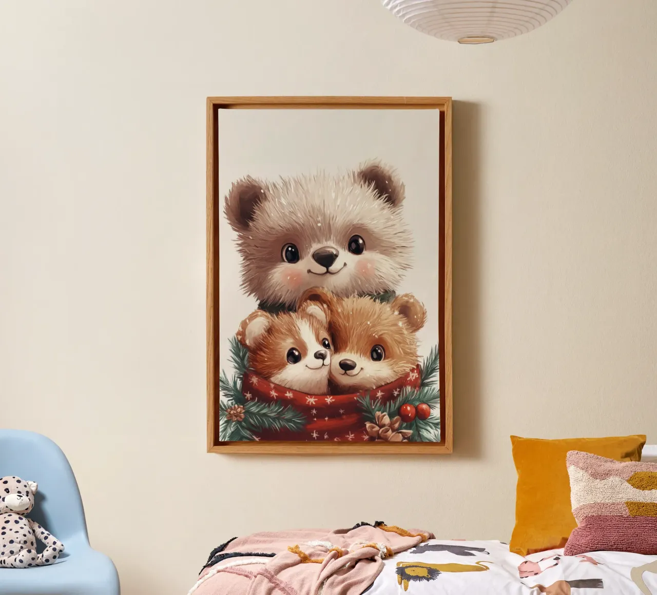 HeldIn #24: Bears celebrate Christmas canvas by farbenhelden