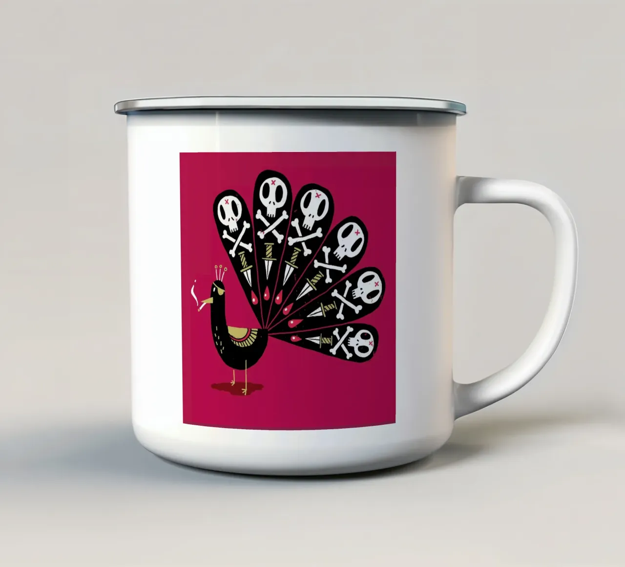 Dark Peacock tazza in smalto da DinoMike