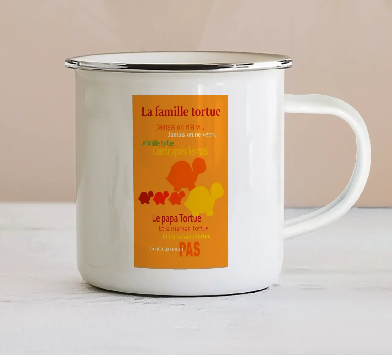 les tortues tazza in smalto da alexiableu