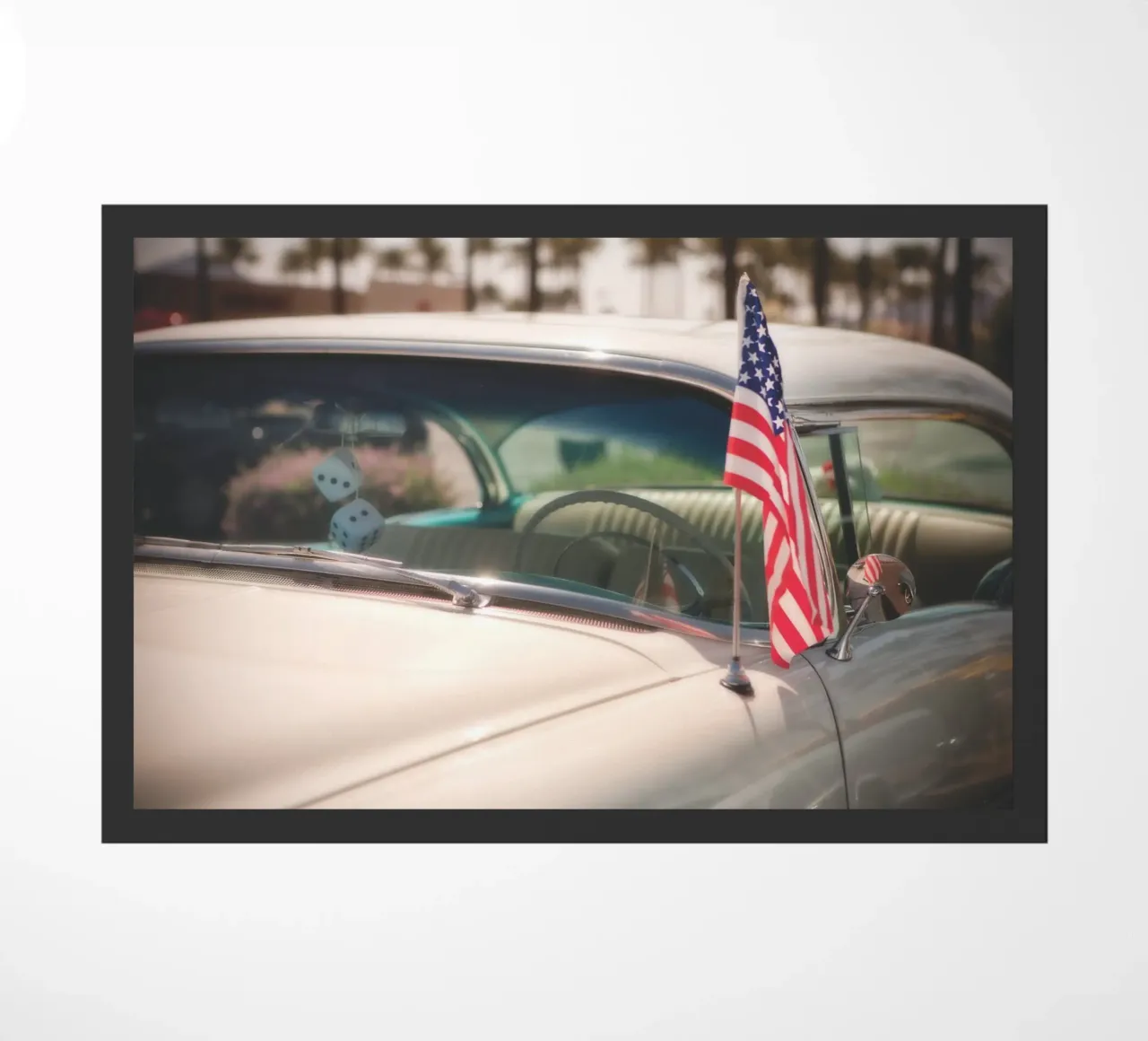 Auto con bandiera a stelle e strisce zerbino da Dave Hare Photography