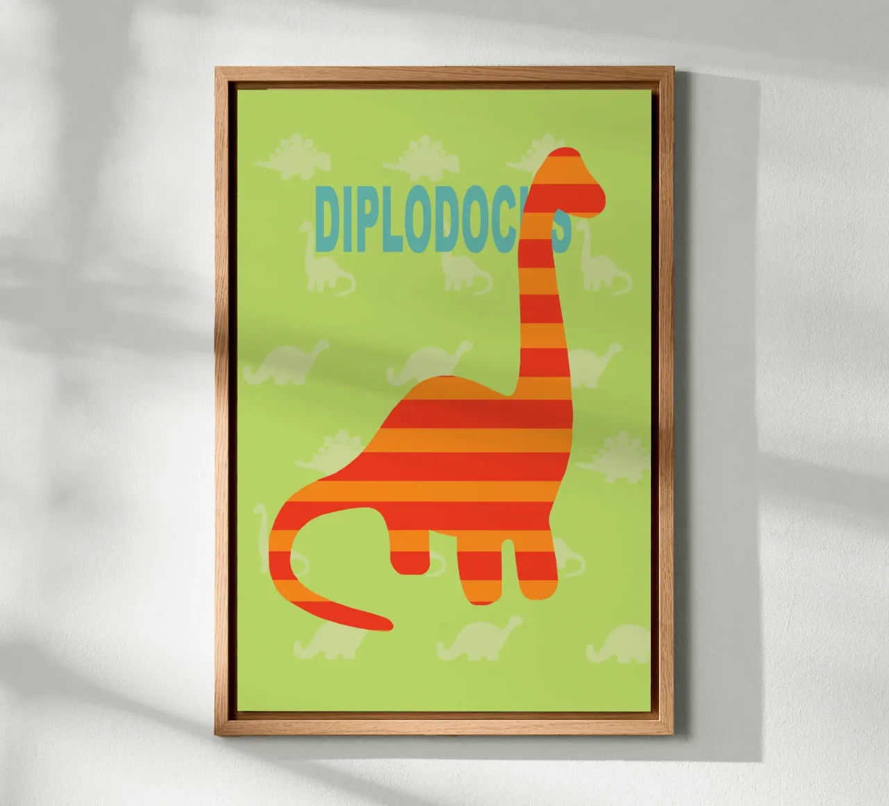 dino diplodocus tela con Cornice a cassetta da alexiableu