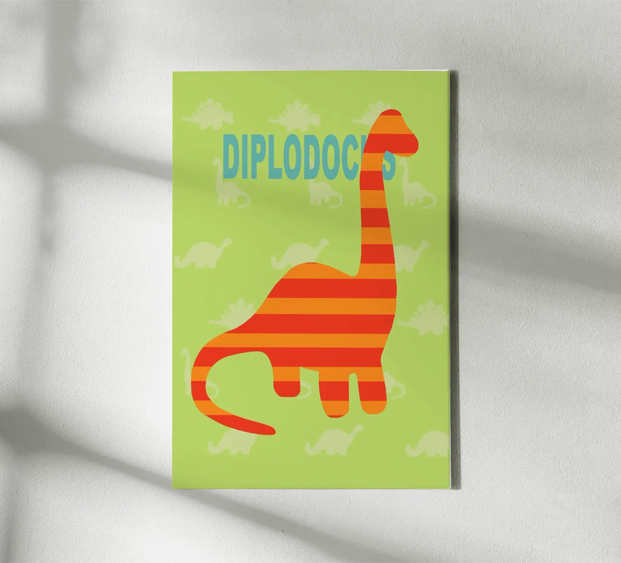 dino diplodocus tela con Cornice a cassetta da alexiableu