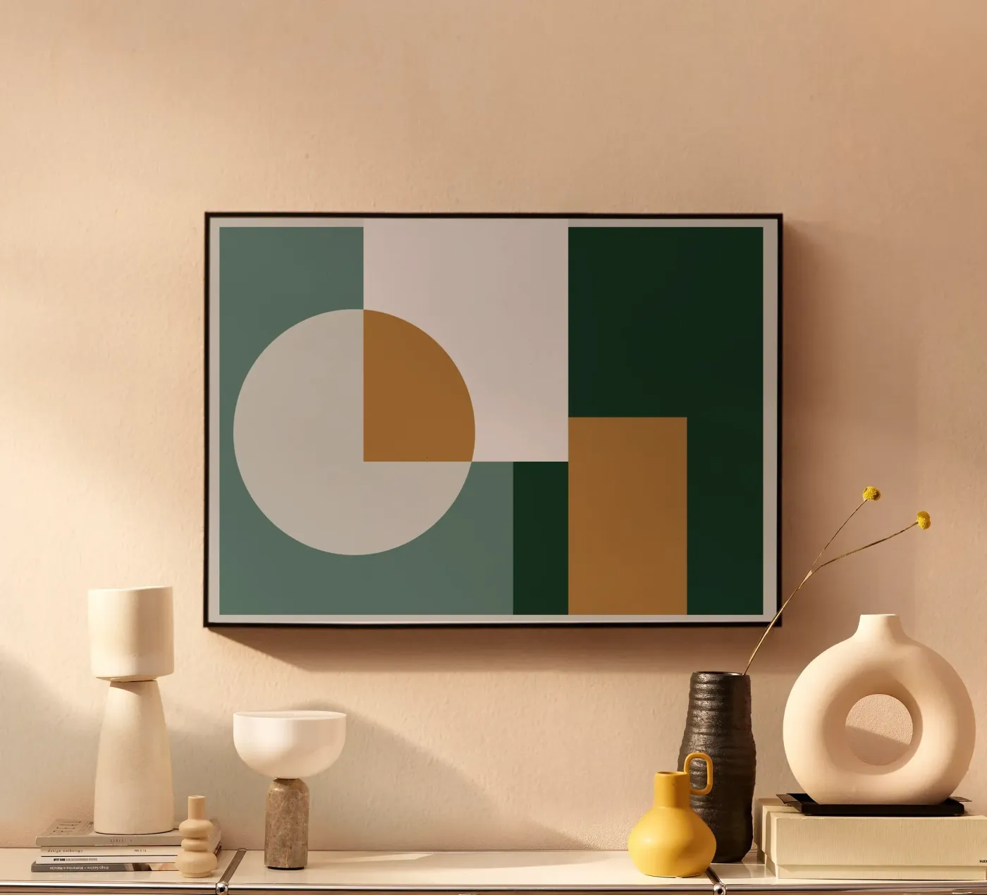 Modern Geometric Harmony acryl van KHouse Studio