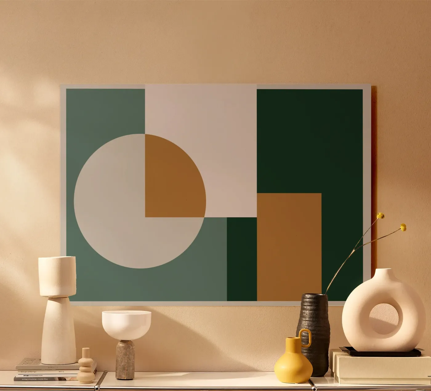 Modern Geometric Harmony acryl van KHouse Studio